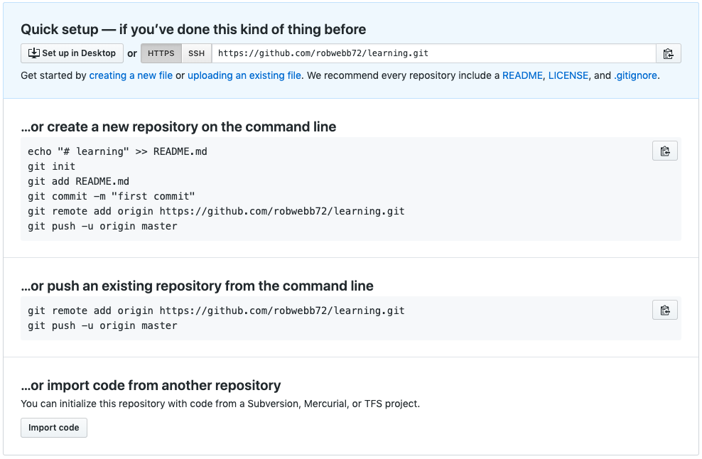 git hub repo init